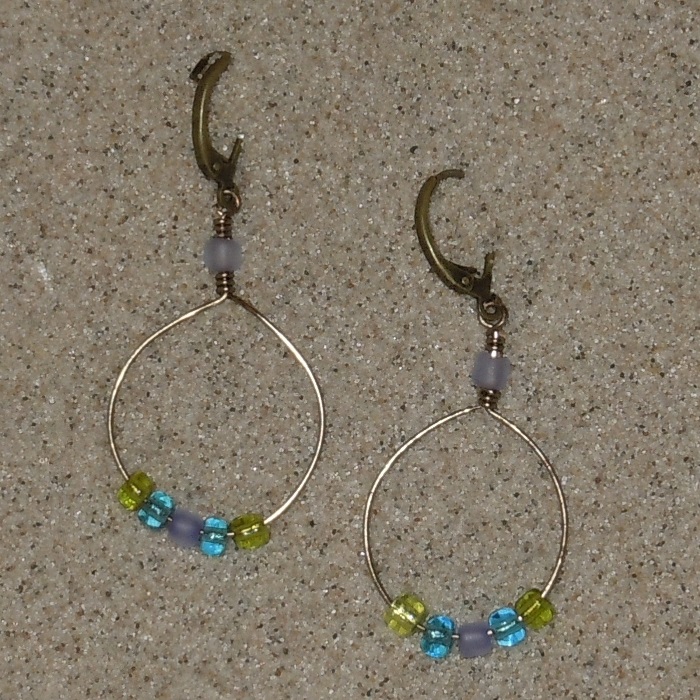Bohemian Beads & Brass Earrings